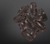 Pince - Clips Brun x 12L 3.6cm Euro Prestige