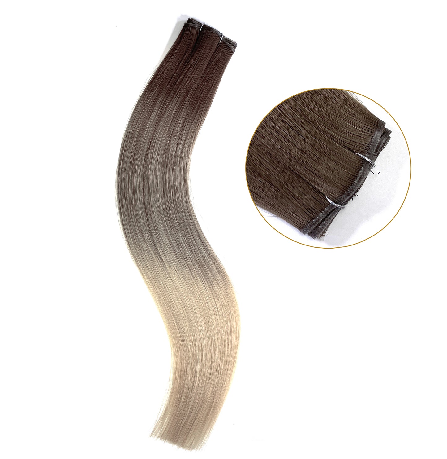 B1CC/WB - Cool Mochachino Brown/White Blonde Shadow Roots