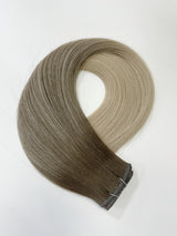 B1CC/WB - Cool Mochachino Brown/White Blonde Shadow Roots Euro Prestige