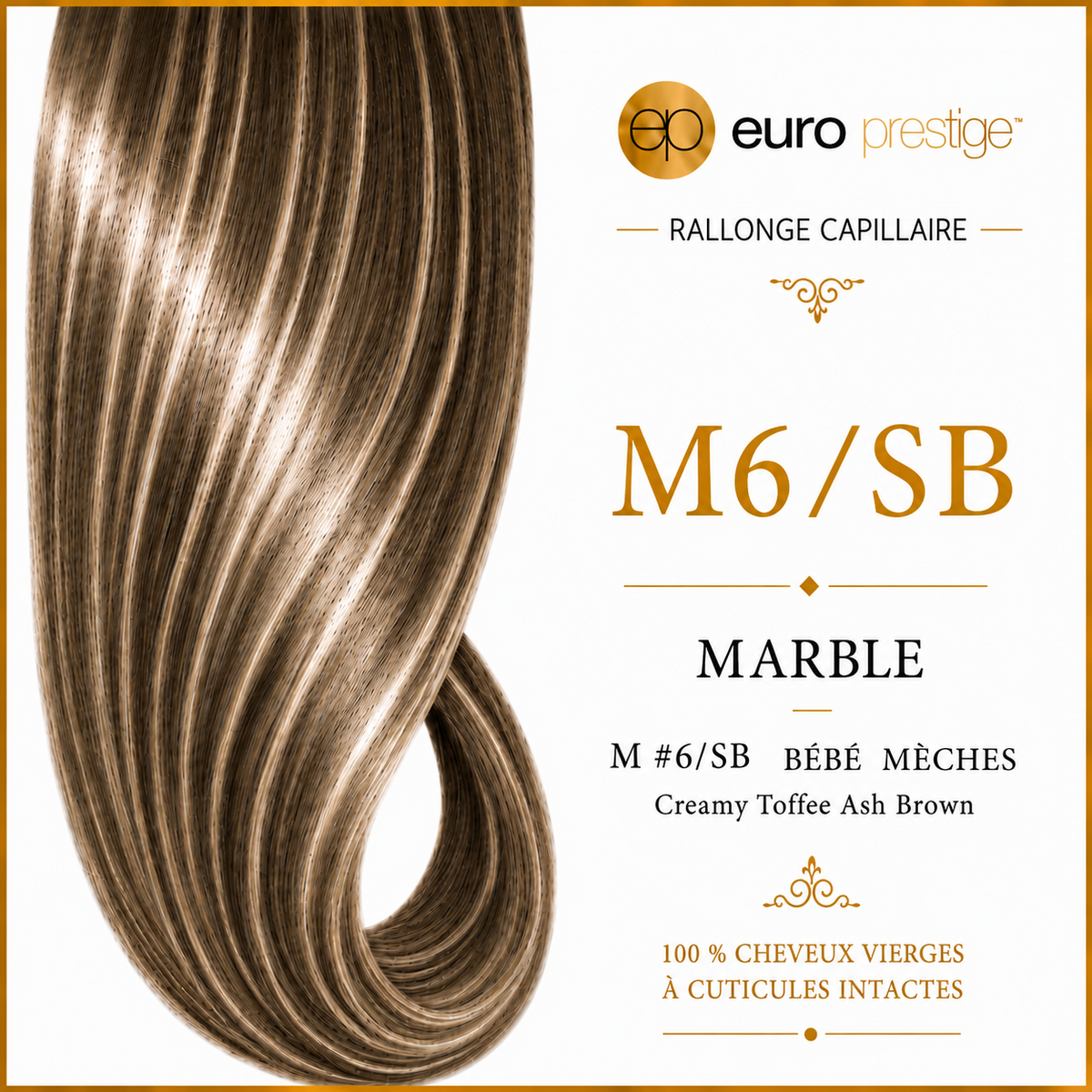 M6/SB - Creamy Toffee Ash Blonde Style Bébé mèche