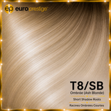 T8/SB - (Ash Blonde) Short Shadow Roots Euro Prestige