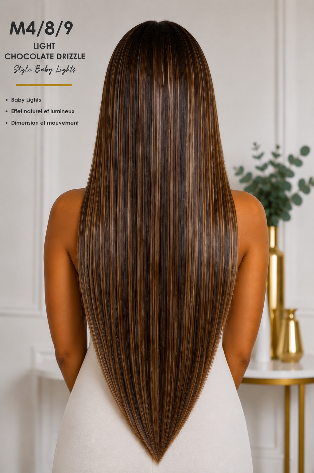 M4/8/9 - Light Chocolate Drizzle Style Bébé Mèches #9 notre ancien #27