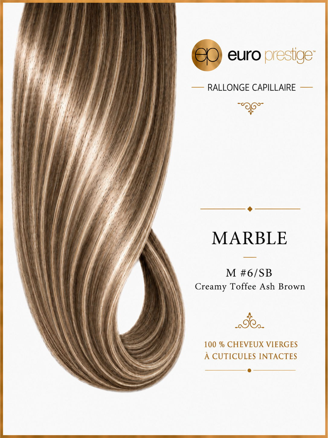 M6/SB - Creamy Toffee Ash Blonde Style Bébé mèche