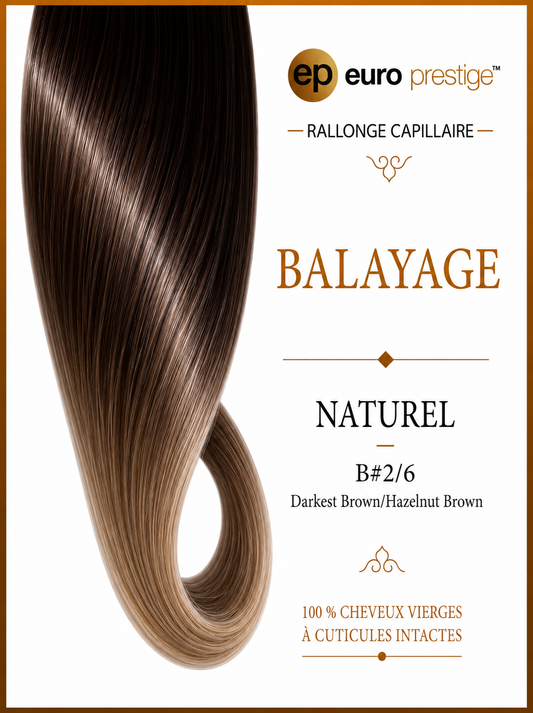 B#2/6 - Darkest Brown / Hazelnut Bown Balayage