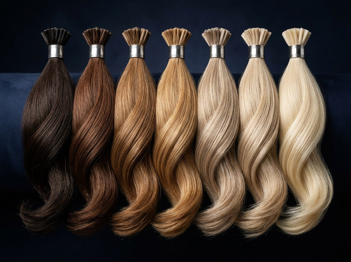 Mèches d'extensions de cheveux Euro Prestige, du brun foncé au blond platine